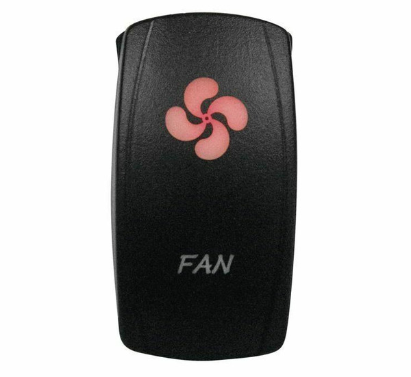 DragonFire Racing Laser-Etched Dual LED Fan Switch (Red) 521382 - UTV Source