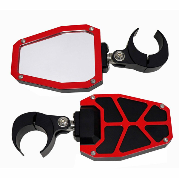 ModQuad Racing Bezel Side Mirror (1.75") (Black) (w/ Red Bezels) SIDE-1.75-BRD - UTV Source