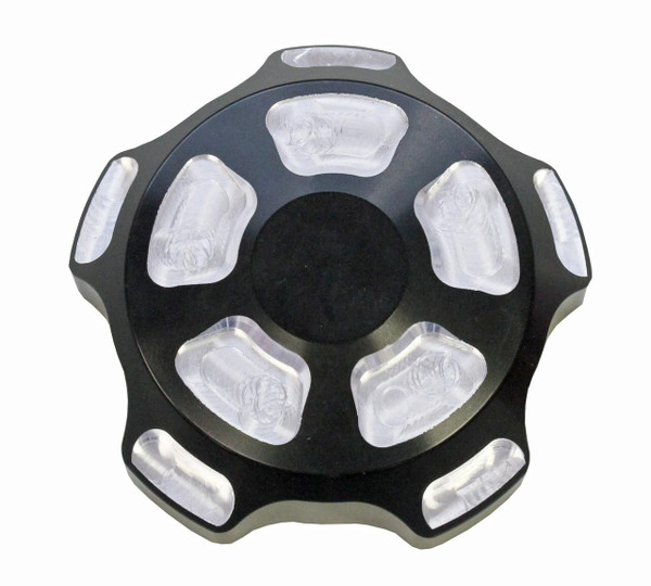 ModQuad Racing Polaris RZR UTV Gas Caps (Black Pockets) RZR-GC-PBLK - UTV Source