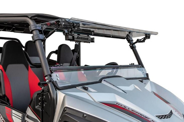 SuperATV Yamaha Wolverine X2 Scratch Resistant Flip Windshield (2019-2020) FWS-Y-WV-X4-70#WV2 - UTV Source