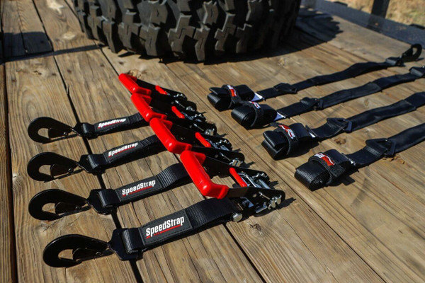 SpeedStrap 2 x 10 Ratchet Tie Down w/ Twisted Snap Hooks and Axle Strap Combo UTVS0033574