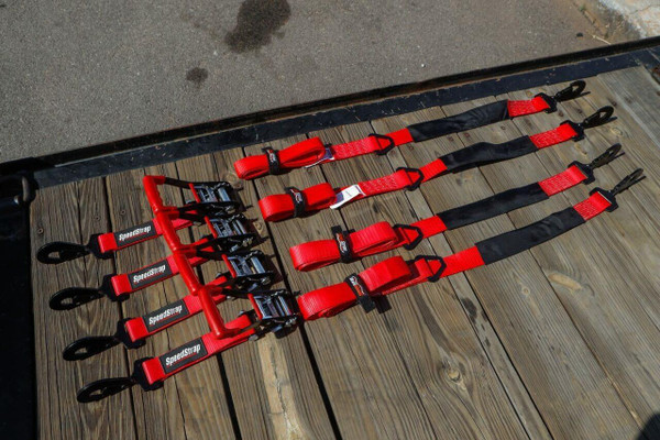 SpeedStrap 2 x 10 Ratchet Tie Down w/ Twisted Snap Hooks and Axle Strap Combo UTVS0033574