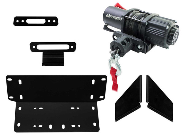 SuperATV Kawasaki Teryx Winch Mounting Plate 35-WM-K-TRX4-MAIN - UTV Source
