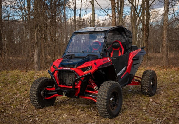 SuperATV Polaris RZR XP Turbo S Winch Mount Plate Kit With Stock Bumper WM-P-RZRXPTS-001-3500