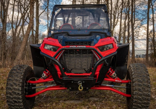 SuperATV Polaris RZR XP Turbo S Winch Mount Plate Kit With Stock Bumper WM-P-RZRXPTS-001-3500