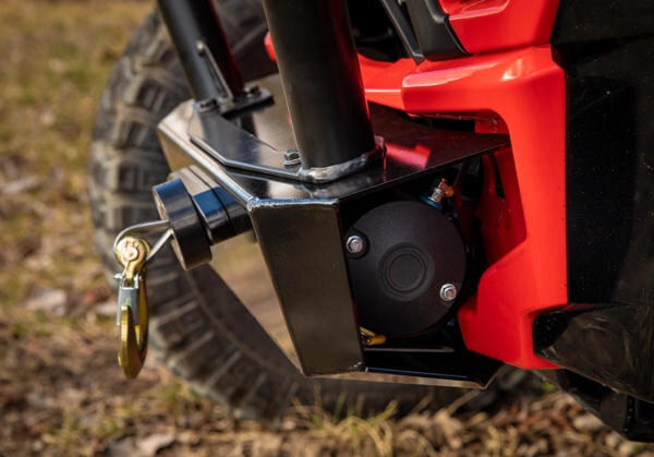 SuperATV Polaris RZR XP Turbo S Winch Mount Plate Kit With Stock Bumper WM-P-RZRXPTS-001-3500