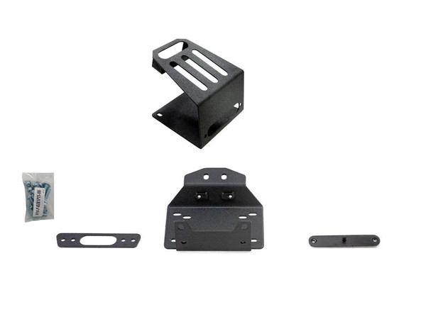 SuperATV Polaris RZR XP Turbo S Winch Mount Plate Kit With SuperATV Bumper WM-P-RZRXPTS-002-3500