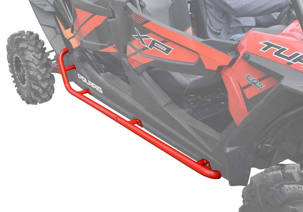 SuperATV Polaris RZR 4 900 Rock Sliding Nerf Bars (Red) NB-P-RZR1K4-03#RZR - UTV Source