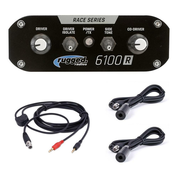Rugged Radios RRP6100 Peltor Rally Intercom Kit 6100-2P-RALLY - UTV Source