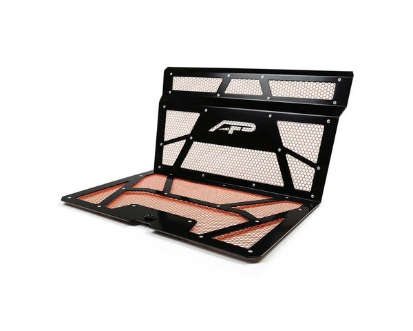 Agency Power Polaris RZR XP 1000/Turbo Vented Engine Cover (Gloss Black/Orange) AP-RZR-111-FGB-MOR - UTV Source