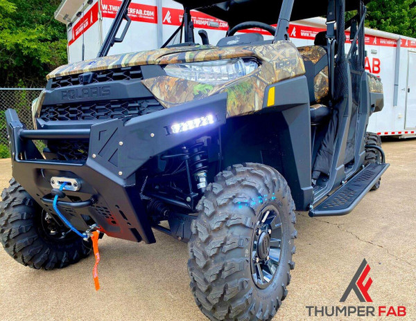 Thumper Fab Polaris Ranger Factory Front Bumper Light Kit Black