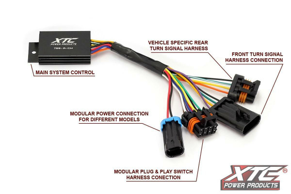 XTC Can-Am X3 Plug and Play ATS Self Cancel Turn Signal System w/ Horn Billet Signal Lever UTVS0052916