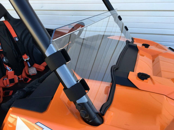 UTVZilla Polaris RZR 900 / 1000 / Turbo Polycarbonate Half Windshield w/ Quick Straps ZL-RZ1K-WS-HF-00-MAIN - UTV Source