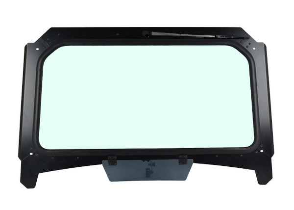 UTVZilla Polaris RZR Vented Glass Windshield w/ Wiper ZL-RZ19-WS-GLS-BLK-Y-MAIN - UTV Source