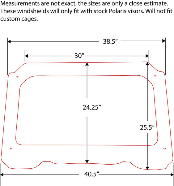 UTVZilla Polaris RZR Vented Glass Windshield w/ Wiper  UTVS0058521