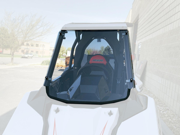 UTVZilla Polaris RZR RS1 Hard Coated Polycarbonate Full Windshield w/ Billet Clamps ZL-RS1-WS-FL-HC - UTV Source