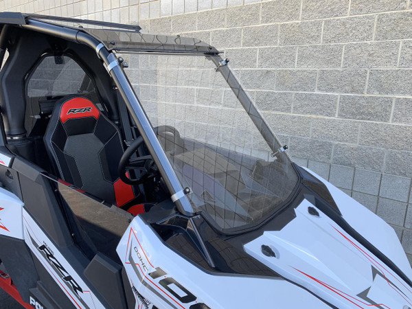 UTVZilla Polaris RZR RS1 Hard Coated Polycarbonate Full Windshield with Billet Clamps UTVS0058541