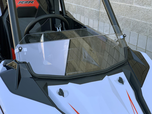 UTVZilla Polaris RZR RS1 Polycarbonate Half Windshield with Billet Clamps UTVS0058549