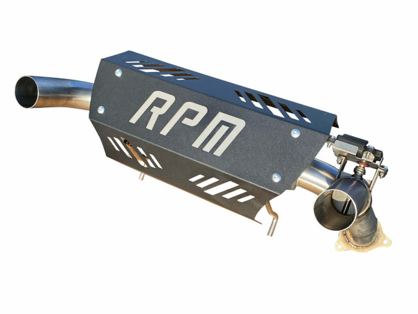 RPM Powersports Polaris RZR XP Turbo / Turbo S E-Valve Muffler - Dual Tip Captains Choice Exhaust XPT-E-Muf - UTV Source
