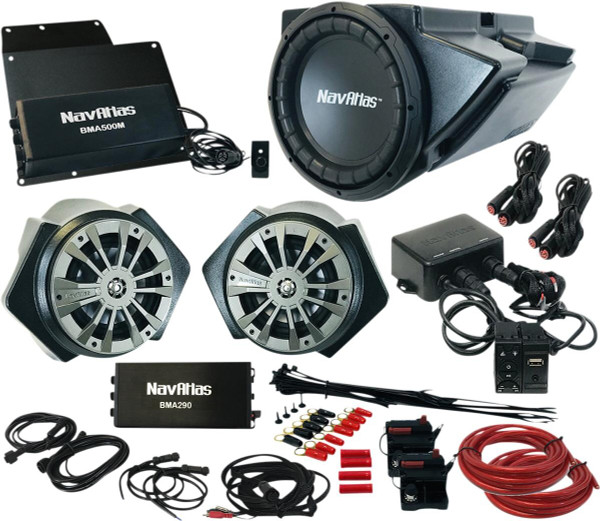 NavAtlas 2-Seat Polaris RZR XP / Turbo/ Turbo S Rocker Switch Audio Kit (Zone 3) (RZR4ZONE3) RZR4ZONE3 - UTV Source