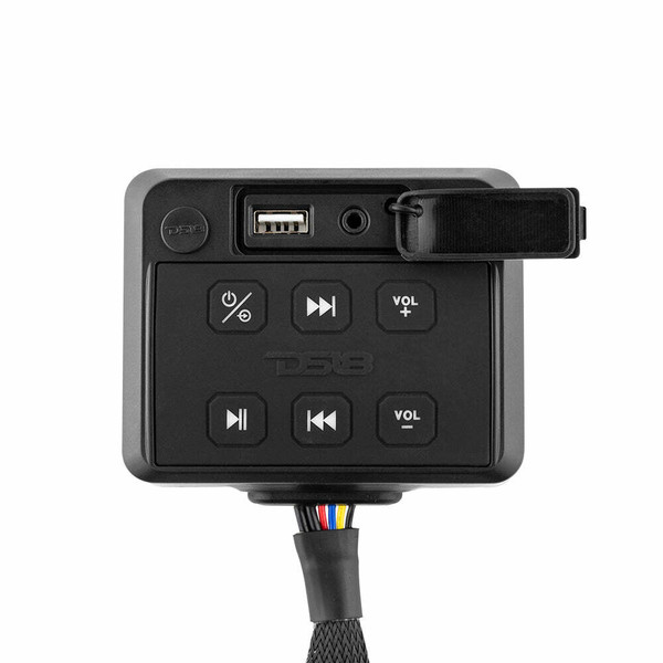 DS18 Marine Waterproof Bluetooth Audio Receiver with AUX Input, USB Player and Universal Pod UTVS0064420