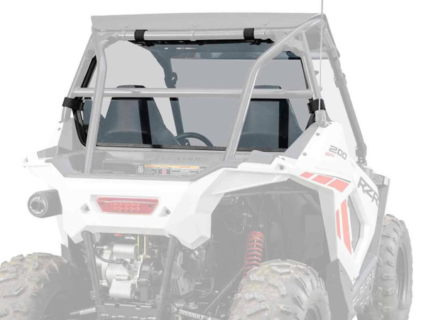 SuperATV Polaris RZR 200 Rear Windshield RWS-P-RZR200-76 - UTV Source