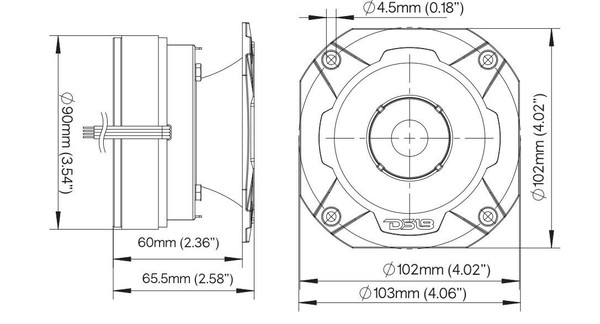 DS18 Audio 4 Super Bullet Tweeter with RGB LED Lights 480 Watts UTVS0066010