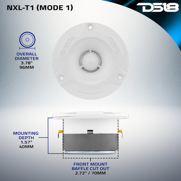 DS18 Audio NXL 3.8” Marine Water-Resistant Super Bullet Tweeter w/ 1” Aluminum Voice Coil  UTVS0066016-MAIN