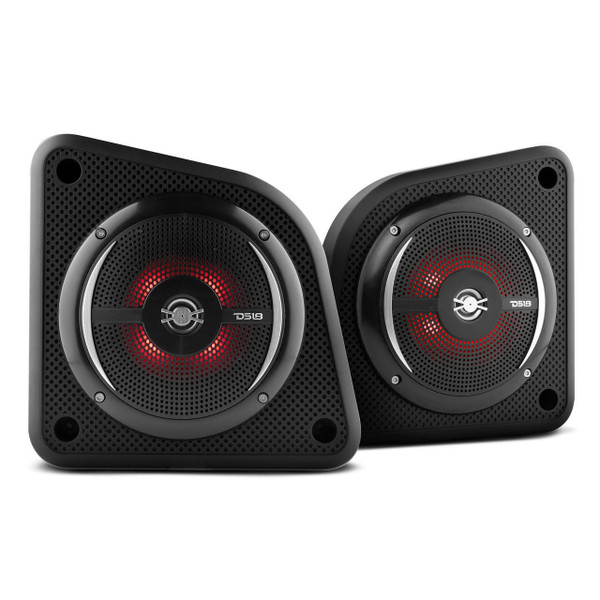 DS18 Audio Universal Shallow Enclosure with 100 Watts Marine Water Resistant Speaker EN6SLIM - UTV Source