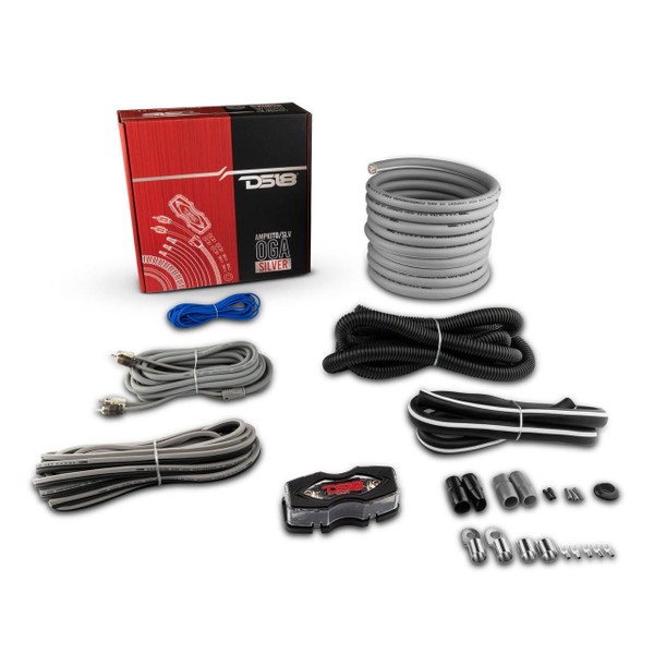 DS18 Audio 0-GA CCA Installation Kit for Car Audio Amplifiers AMPKIT0/SLV - UTV Source