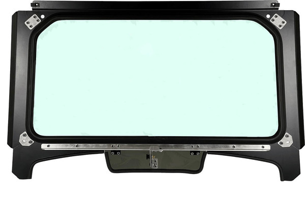 UTVZilla Polaris RZR Trail Vented Glass Windshield w/ Wiper ZL-RZTRL-WS-GLS-BLK-Y - UTV Source