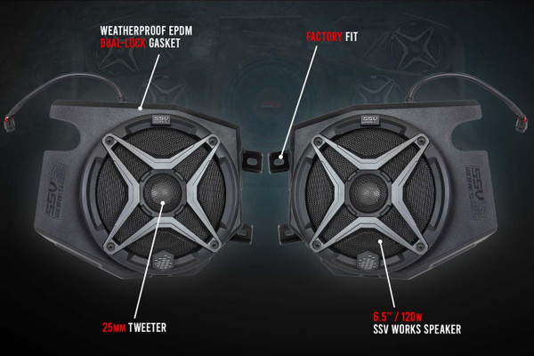 SSV Works Polaris RZR Plug and Play System for Ride Command 3-Speaker UTVS0069346