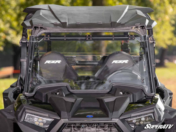 SuperATV Polaris RZR XP Turbo MaxDrive Power Flip Windshield  UTVS0075238