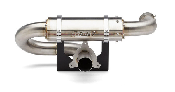 Trinity Racing Can-Am Maverick X3 Center Exit Slip-On Exhaust (Brushed Stainless Steel) TR-4184S - UTV Source