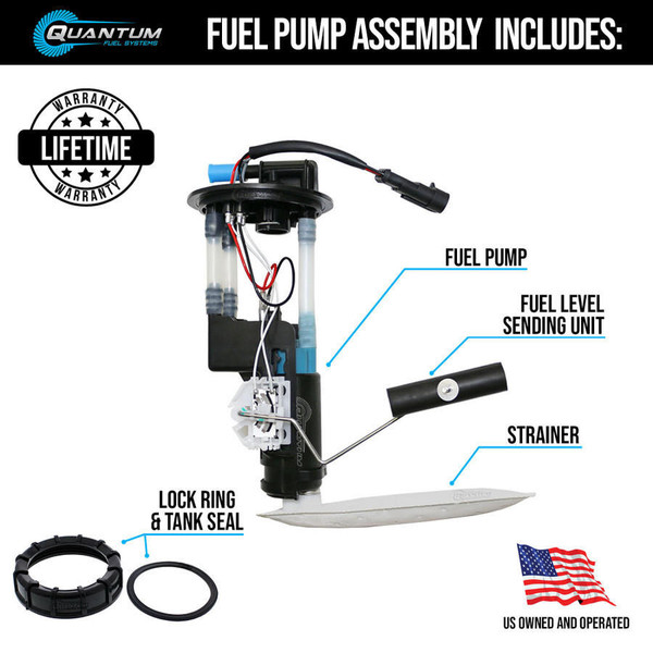 Quantum QFS Polaris Ranger / Ace OEM Replacement Fuel Pump Assembly w/ Lock Ring & Tank Seal  UTVS0078676