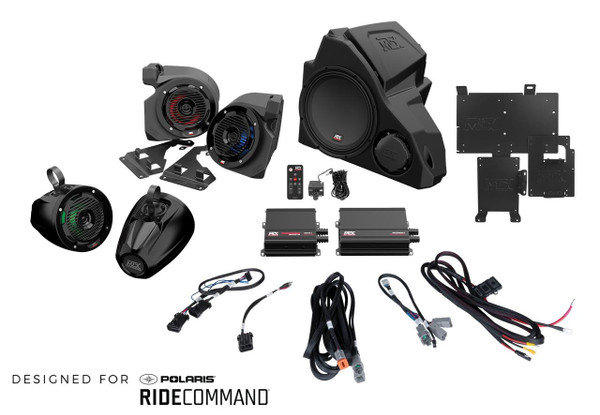 MTX Audio Polaris RZR 5-Speaker Audio System (w/ RideCommand) RZR-14RC-THUNDER5 - UTV Source