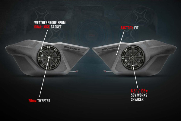 SSV Works Polaris RZR Pro Front-Door Speaker Pods  UTVS0086893