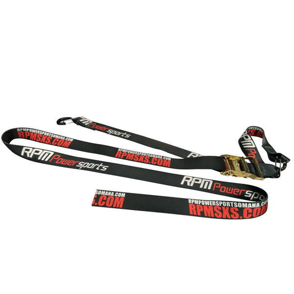 RPM Powersports 2" x 10ft Heavy Duty 3300lb. Ratchet Strap (2-Pack) RPM-RATCHET-2INCH - UTV Source
