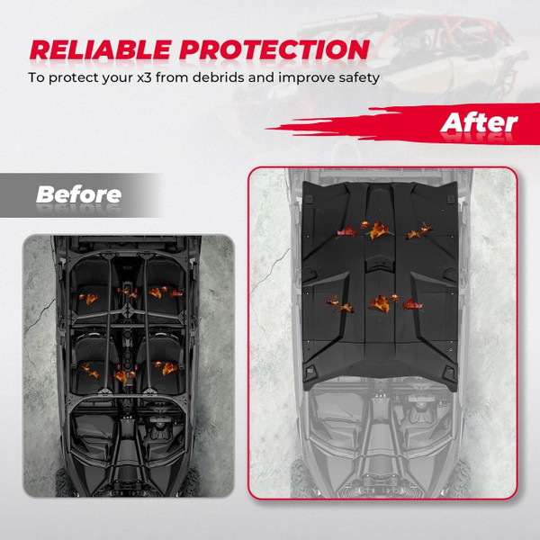 Kemimoto Can-Am Maverick X3 / Max 4pcs Combination Hard Roof Top  UTVS0094249