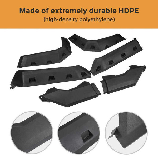 Kemimoto Can-Am Defender Front and Rear Extended Mud Guards  UTVS0094272