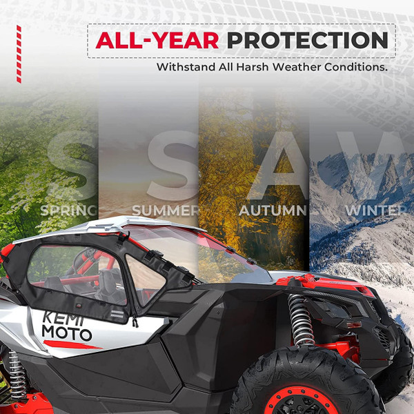 Kemimoto Can-Am Maverick X3 Soft Cab Enclosures Upper Windows