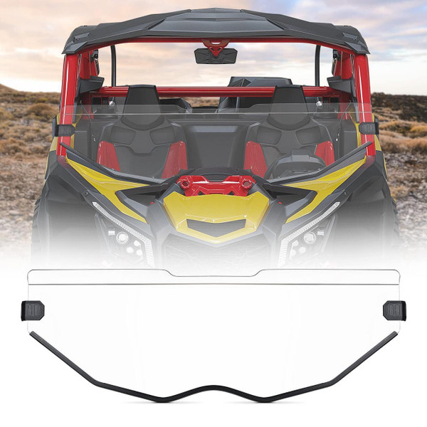 Kemimoto Can-Am Maverick X3 / X3 Max Front Half Windshield B0110-02902CL - UTV Source