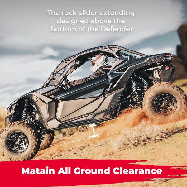 Kemimoto Can-Am Maverick X3 Nerf Bars Rock Sliders - B0102-00101BK