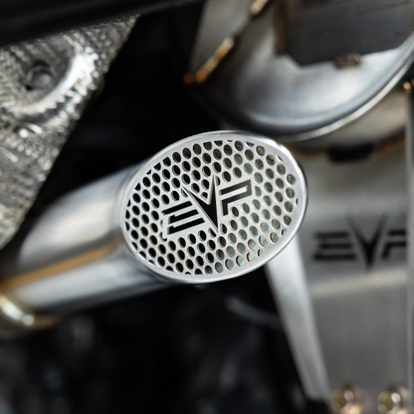 EVO Powersports Can-Am Maverick R Racing Shocker Electric Side-Dump Down Pipe With Bullet Muffler  UTVS0095423
