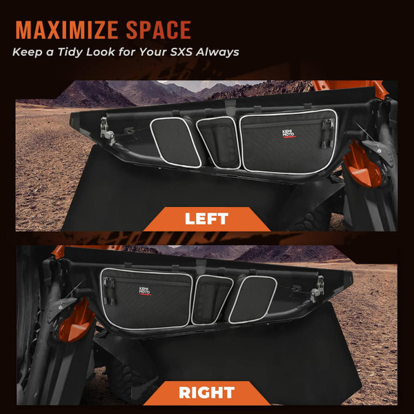 Kemimoto Can-Am Maverick X3 Tablet Holder and Front Door Storage Bags  UTVS0095948
