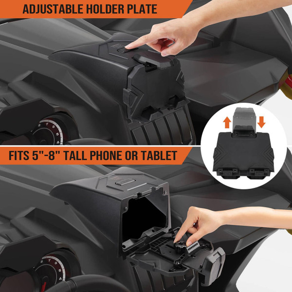 Kemimoto Can-Am Maverick X3 Tablet Holder and Front Door Storage Bags  UTVS0095948