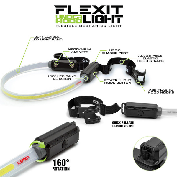Risk Racing FLEXIT Mechanics Flexible Under Hood Work Light  UTVS0096602