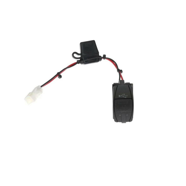 XTC Can-Am Maverick X3 / R Plug & Play Dual USB Power Port 5V 4.2A w/ Amber LED - USB Cover & Harness CAN-SW-USB-2A - UTV Source