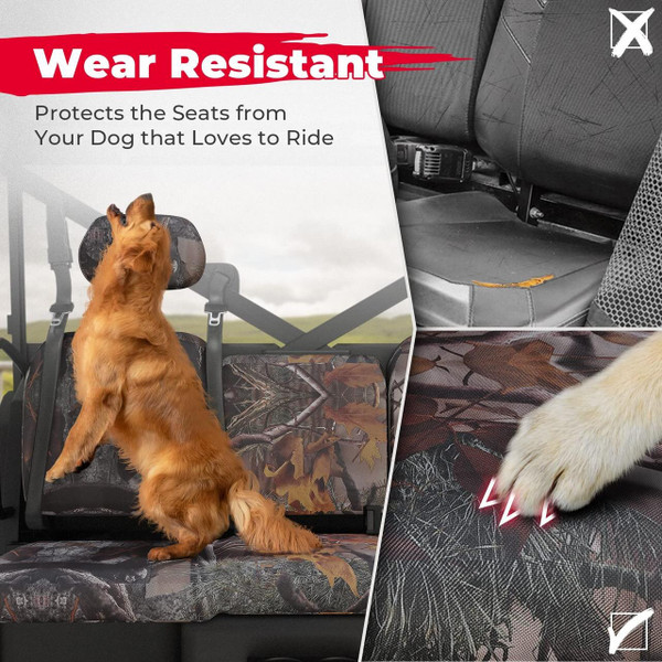 Kemimoto Polaris Ranger XP 1000 Camo Split Bench Seat Covers  UTVS0097415