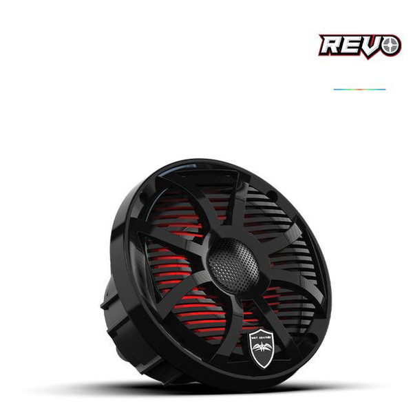 Wet Sounds REVO Series 6.5-inch High-Output Component Style Coaxial Speakers w/ SW-Black RGB Grilles  UTVS0098353
